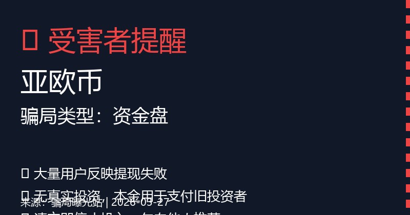 警告：亚欧币的日收益承诺，用数学就能证明是谎言